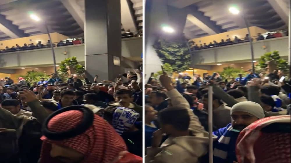 جماهير الهلال بعد الفوز على ضمك تردد : هاتوا النصراوي.. فيديو