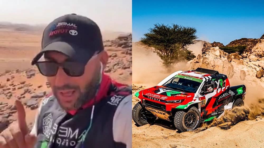 انسحاب يزيد الراجحي من رالي داكار 2026 بعد عطل تقني في السيارة .. فيديو