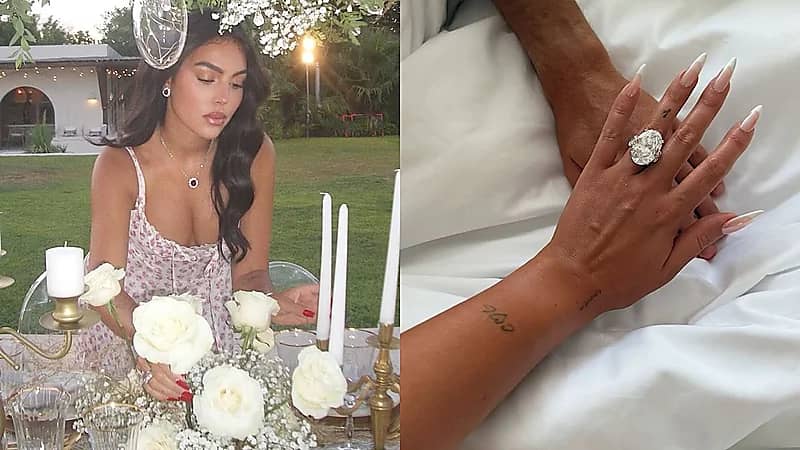 خاتم خطوبة جورجينا من رونالدو يثير ضجة عالمية وسط اتهامات بالتزييف.. فيديو