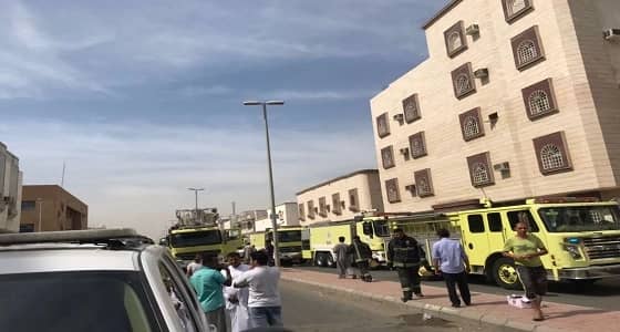 بالصور .. إصابة 10 أشخاص في حريق شقة سكنية بجدة