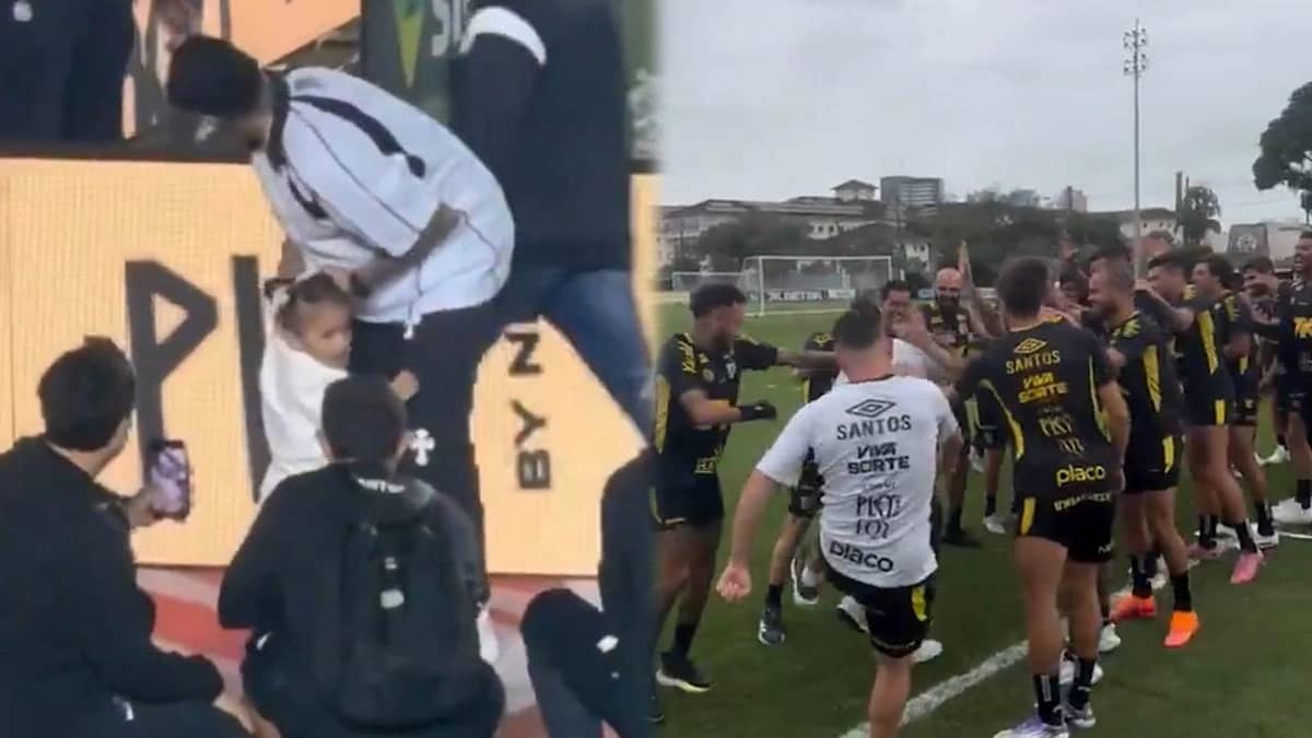 مشهد طريف لنيمار وهو ينتقم بعد تعرض ابنته مافي لكرة طائشة خارج الملعب