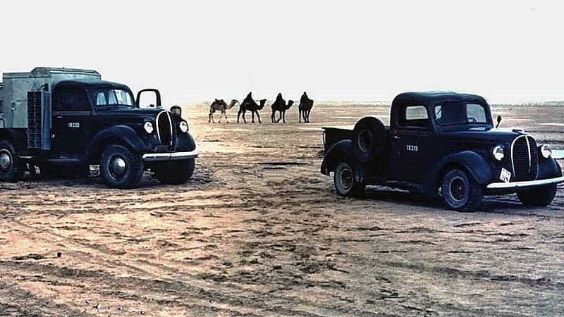 صورة نادرة توثق المسح الزلزالي بحثًا عن النفط شرق المملكة قبل 86 عامًا