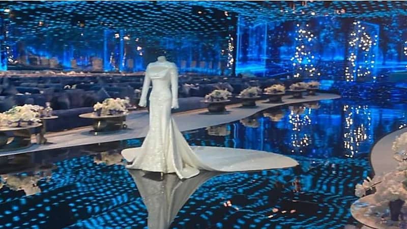 ألماس نادر يتوج إطلالة الأميرة حصة في حفل زفافها الملكي.. فيديو