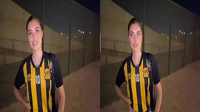 مشجعة اتحادية من ميلدوفا تساند الاتحاد أمام القوة الجوية .. فيديو