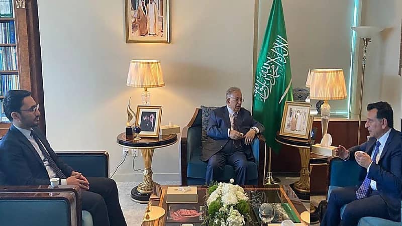 السفير المعلمي يلتقي بمندوب المملكة الأردنية الهاشمية المعين حديثاً لدى الأمم المتحدة