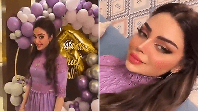 شاهد.. أول ظهور لـ رهف القحطاني بعد عملية تجميل أنفها