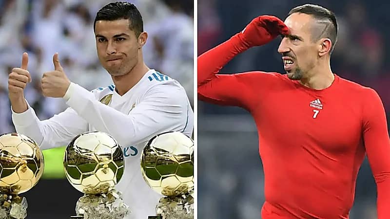 ريبيري يسخر من تصريح رونالدو حول شروط الفوز بالكرة الذهبية