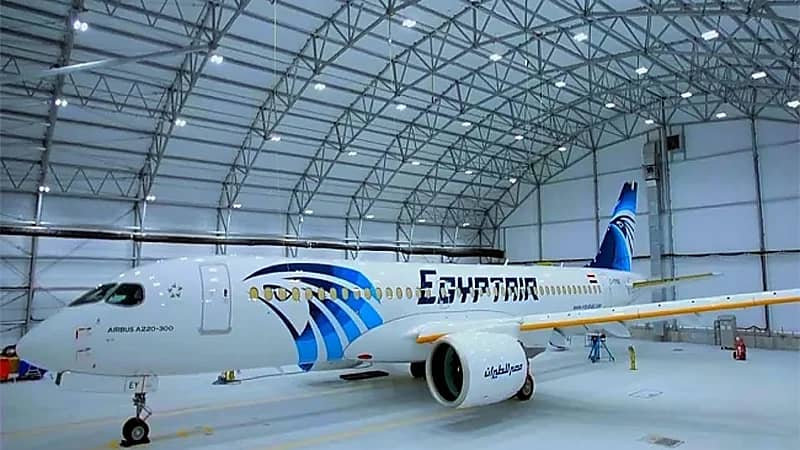 تفكيك طائرة مصر للطيران A220 بعد أقل من عامين على تشغيلها