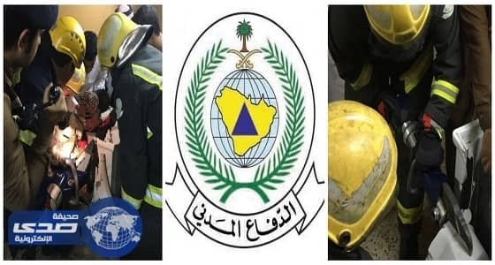 بالصور.. إنقاذ طفل بعد احتجازه داخل غسالة ملابس بخميس مشيط