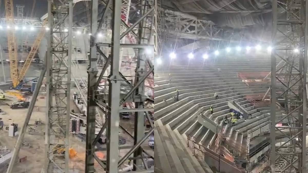 ملعب أرامكو يوشك على الظهور بتحفة عالمية استعدادًا لاستضافة كأس العالم.. فيديو