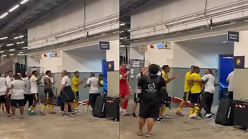 فرحة لاعبي النصر بعد التأهل لنهائي كأس السوبر .. فيديو