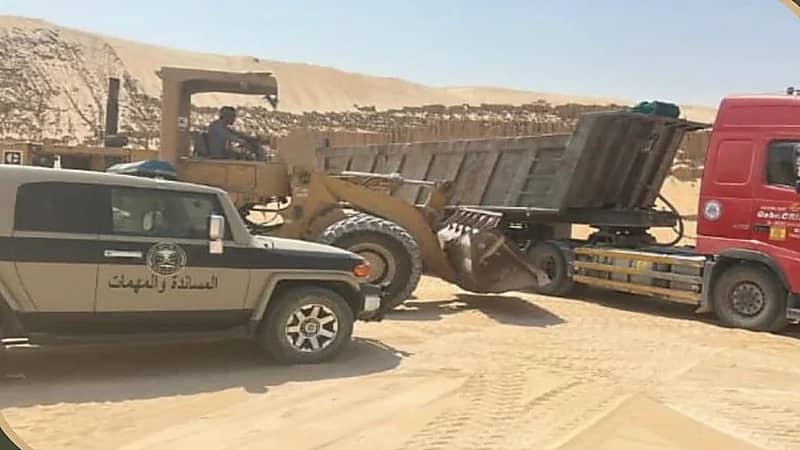 القبض على مخالفين لنظام البيئة باستغلال الرواسب دون ترخيص بالشرقية