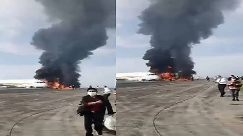 إصابات في اشتعال طائرة صينية انحرفت عن المدرج