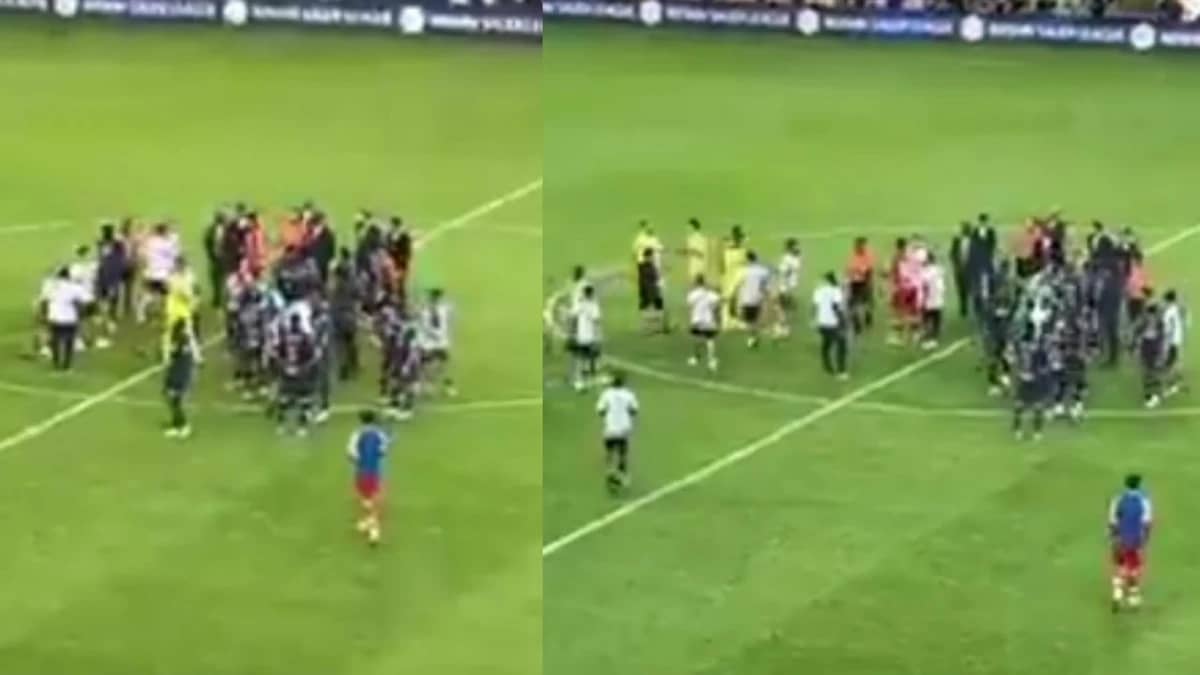 اشتباك بين لاعبي النصر والفيحاء وجيسوس يتدخل لاحتواء الموقف .. فيديو